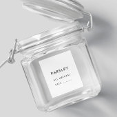 Minimalistisches Etikett für Wasserfeste Küchenspe