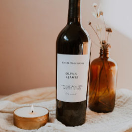 Minimalistisches Etikett für Weinflaschen