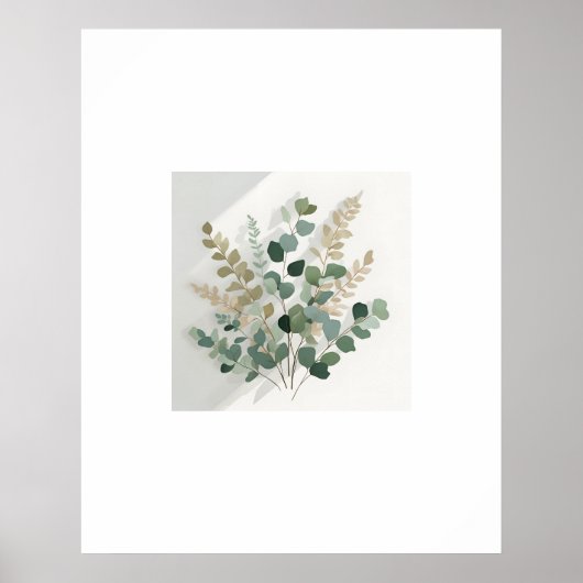 Minimalistisches Eukalyptus Botanisches Poster - 3 (Vorne)