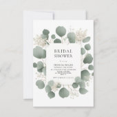 Minimalistisches Eukalyptus-Brautparty Einladung (Vorderseite)