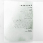 Minimalistisches Eukalyptus-Dreifache Hochzeit-Pro Dreifach Gefaltete Einladung (Innen Erste Seite)