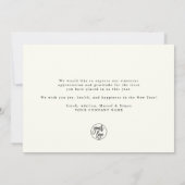 Minimalistisches Eukalyptus-Firmenlogo Feiertagskarte (Rückseite)