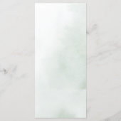 Minimalistisches Eukalyptus Foliage-Menü Menükarte (Rückseite)