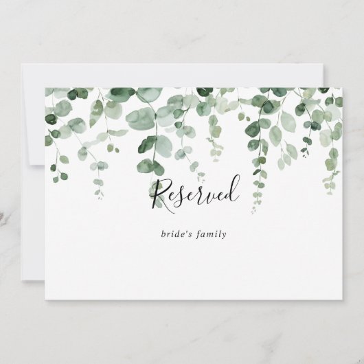 Minimalistisches Eukalyptus-Hochzeitssegment (Vorderseite)