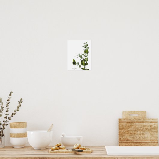 Minimalistisches Eukalyptus-Poster Poster (Küche)
