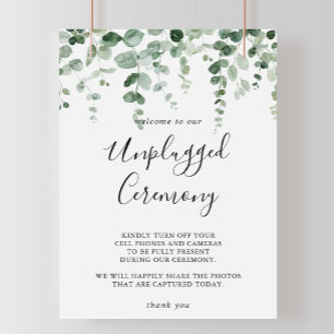 Minimalistisches Eukalyptus-Zeichen Poster