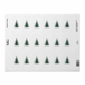 Minimalistisches Evergreen Tree Design Einfaches H Adressaufkleber (Vorne)
