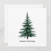 Minimalistisches Evergreen Tree Design Einfaches H Dankeskarte (Vorne/Hinten)