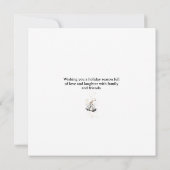 Minimalistisches Evergreen Tree Design Einfaches H Dankeskarte (Rückseite)