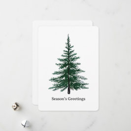 Minimalistisches Evergreen Tree Design Einfaches H Feiertagskarte