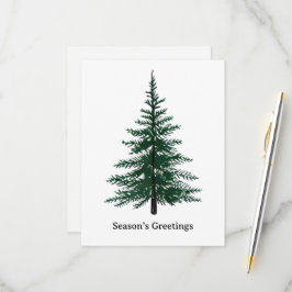 Minimalistisches Evergreen Tree Design Einfaches H RSVP Karte