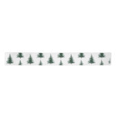 Minimalistisches Evergreen Tree Design Einfaches H Satinband (Vorderseite)