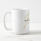 Minimalistisches exklusives modernes Monogramm in  Kaffeetasse (Links)