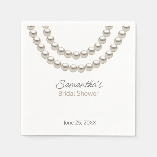 Minimalistisches extravagantes Perlenhalskette-Bra Serviette (Vorderseite)