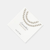 Minimalistisches extravagantes Perlenhalskette-Bra Serviette (Ecke)