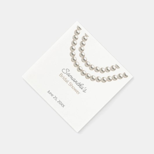 Minimalistisches extravagantes Perlenhalskette-Bra Serviette (Ecke)