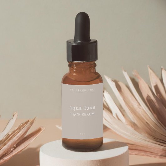 Minimalistisches Face-Serum-Etikett