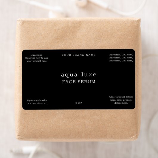 Minimalistisches Face-Serum-Etikett (Insitu)