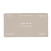 Minimalistisches Face-Serum-Etikett (Vorne)