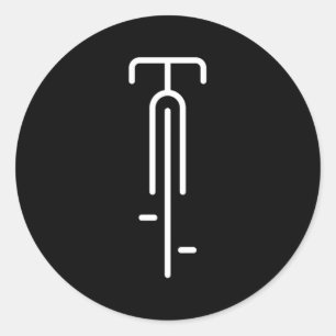 Minimalistisches Fahrrad Runder Aufkleber