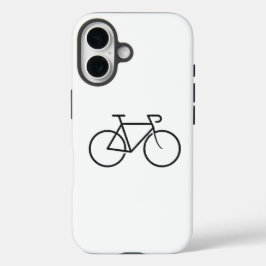 Minimalistisches Fahrraddesign Telefongehäuse iPhone 16 Hülle