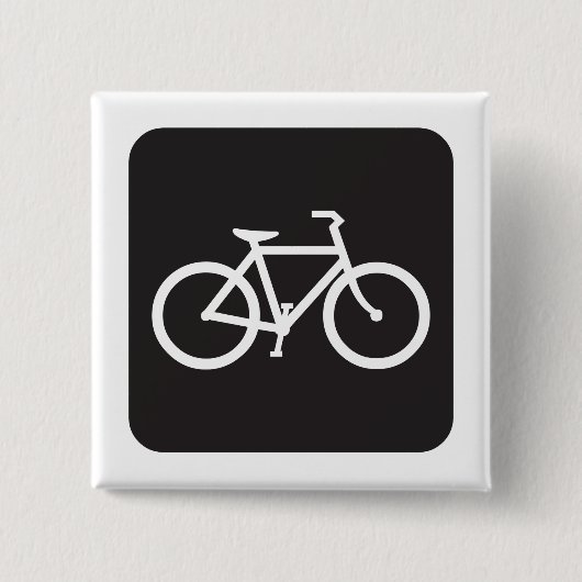 Minimalistisches Fahrradsymbol Button (Vorderseite)