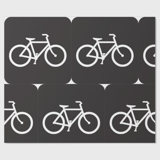 Minimalistisches Fahrradsymbol Geschenkpapier (Flach)