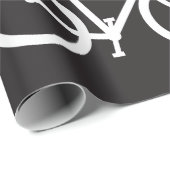 Minimalistisches Fahrradsymbol Geschenkpapier (Rolleneckpunkt)