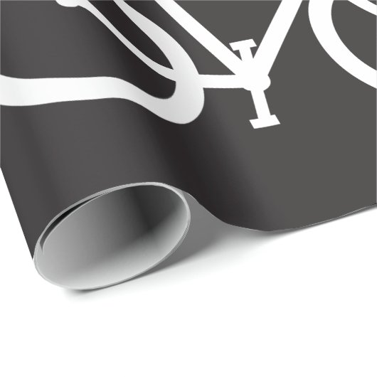 Minimalistisches Fahrradsymbol Geschenkpapier (Rolleneckpunkt)