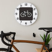 Minimalistisches Fahrradsymbol Große Wanduhr