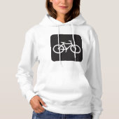 Minimalistisches Fahrradsymbol Hoodie (Vorderseite)