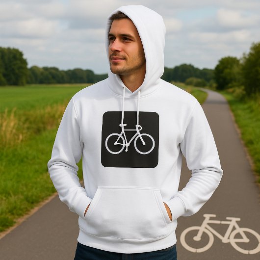 Minimalistisches Fahrradsymbol Hoodie