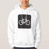 Minimalistisches Fahrradsymbol Hoodie (Vorderseite)