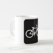 Minimalistisches Fahrradsymbol Kaffeetasse (Vorderseite Links)