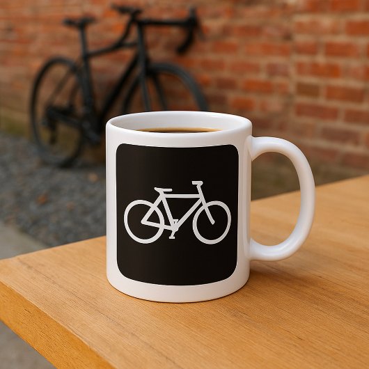 Minimalistisches Fahrradsymbol Kaffeetasse