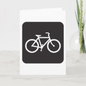 Minimalistisches Fahrradsymbol Karte (Vorderseite)