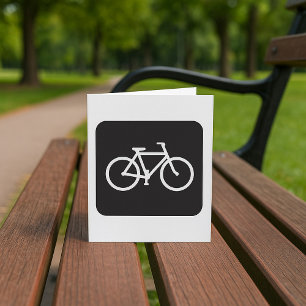 Minimalistisches Fahrradsymbol Karte
