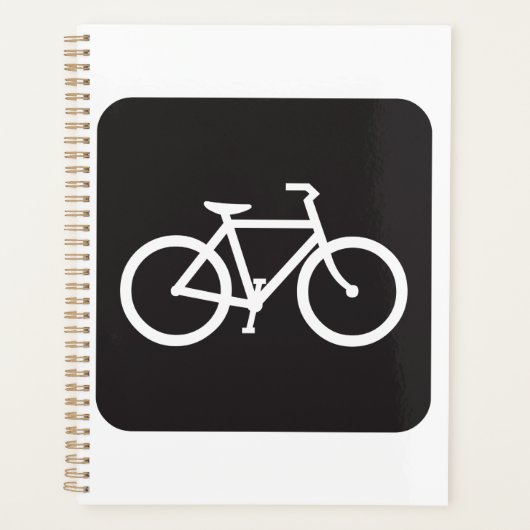 Minimalistisches Fahrradsymbol Planer (Vorderseite)