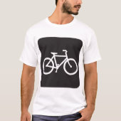 Minimalistisches Fahrradsymbol T-Shirt (Vorderseite)