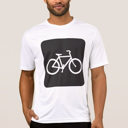Minimalistisches Fahrradsymbol T-Shirt (Vorderseite)