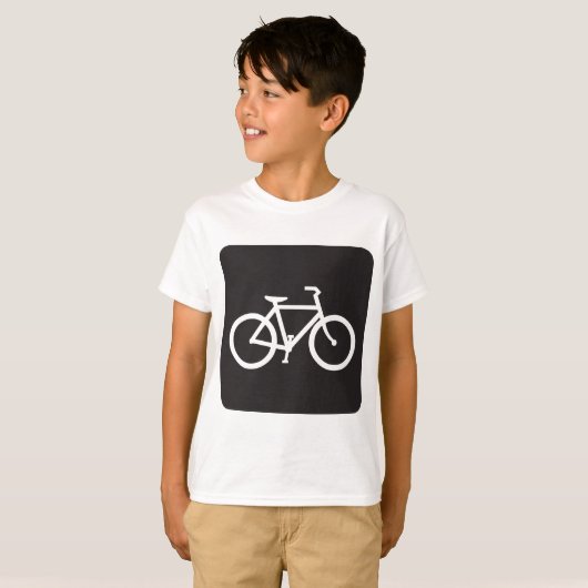 Minimalistisches Fahrradsymbol T-Shirt (Vorne ganz)