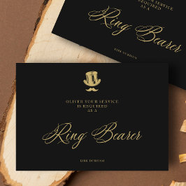 Minimalistisches Fake Goldener Ring Träger Hochzei