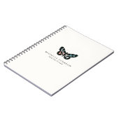 Minimalistisches Farbbutterfly-Logo Notizblock (Linke Seite)