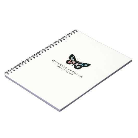 Minimalistisches Farbbutterfly-Logo Notizblock (Linke Seite)