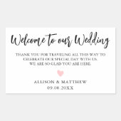 Minimalistisches Farbherz - Begrüßung Rechteckiger Aufkleber (Vorderseite)