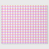 Minimalistisches, farbiges Bienenstockmuster Geschenkpapier (Flach)