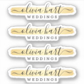 Minimalistisches Farbschmalz-Logo für den benutzer Aufkleber (Vorderseite)