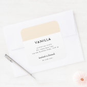 Minimalistisches Farbverpackungs-Candle-Kosmetiksi Quadratischer Aufkleber (Umschlag)