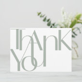 Minimalistisches feines Foto Dusty Sage Dankeskarte (Stehend Vorderseite)