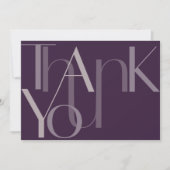 Minimalistisches feines Foto Eggplant Dankeschön K Dankeskarte (Vorderseite)